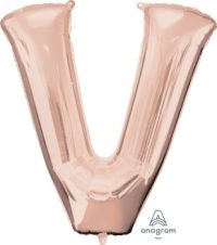 LET:Letter Rose Gold V