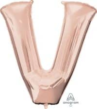 LET:Letter Rose Gold V