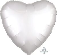 18:Satin Luxe White Satin Heart