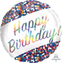 18:Holo:Iridescent  Birthday Confetti