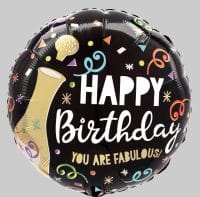 18:Happy Birthday Gold Bubbly