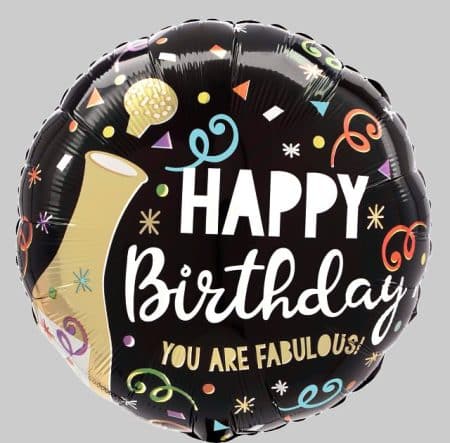 18:Happy Birthday Gold Bubbly