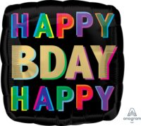 18:Square Happy Bday Offset Letters