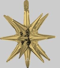 CI:Multi Balloon Small White Gold Star