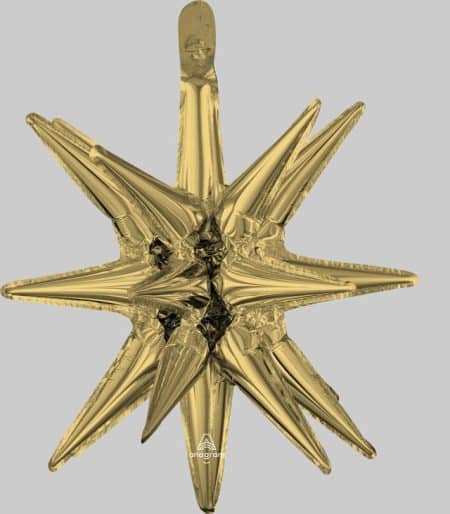 CI:Multi Balloon Small White Gold Star