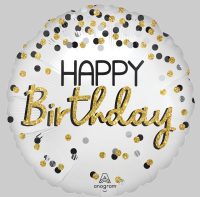 18:STN Black Silver Gold Birthday
