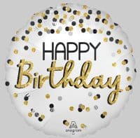 18:STN Black Silver Gold Birthday