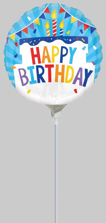 9:Happy Birthday Tiered Cake