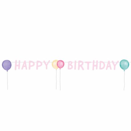 BA:Happy Birthday Pastel Letter Banner