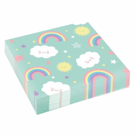 NA:Rainbow & Cloud Napkins 33cm 20