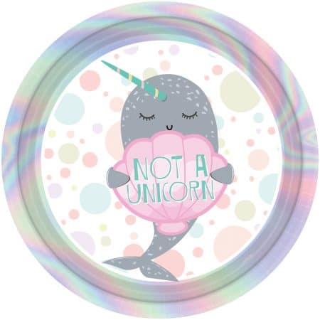 PL:Narwhal Paper Plates  23cm 8
