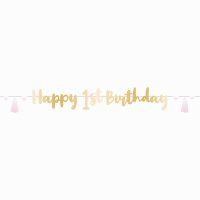 BA:Pink 1st Birthday Letter Banner