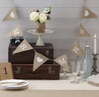 Vintage Affair-Mr & Mrs Hessian Bunting