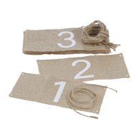 Hessian Printed Table Numbers 1-12