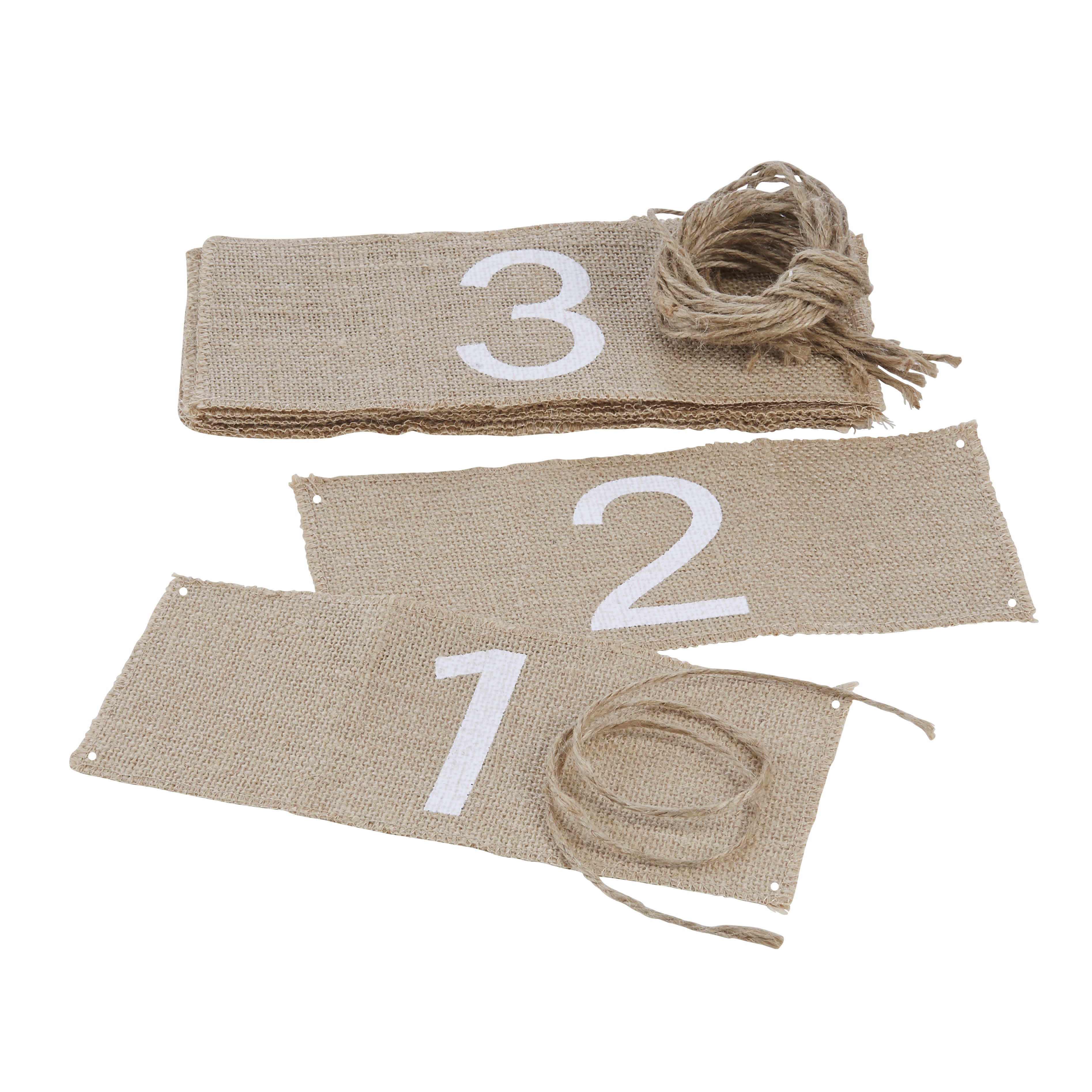 Hessian Printed Table Numbers 1-12