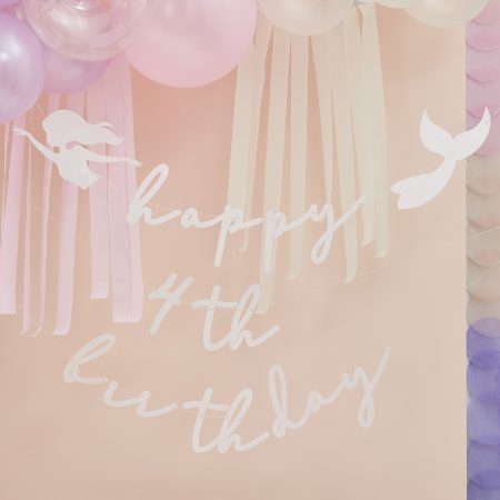 Customisable Pink & Iri HBD Bunting