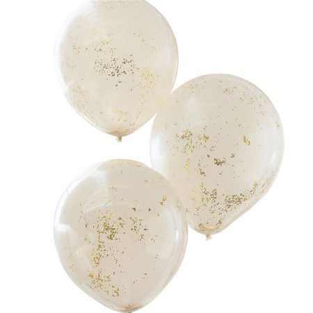 Peach Double Layered BLNS-Gold Glitter 3