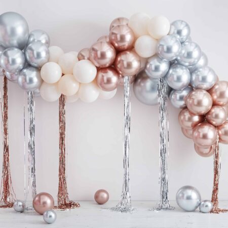 Chrome & Cream Balloon Arch Kit 95