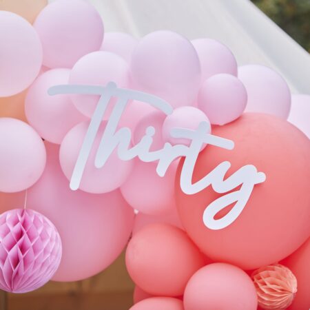 30th Bday Balloon Arch Sign