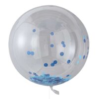 ORB Balloon – Large Blue Confetti
