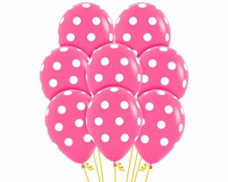 PR12:Polka White on Fuchsia FS AO 50
