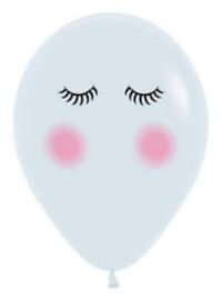PR12:Unicorn Face Bk & Pk on White 2S 50