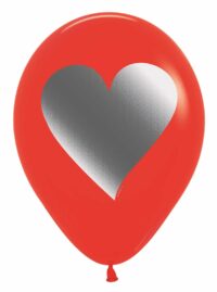 PR12:Hearts 2S Metal Ink On Red 50