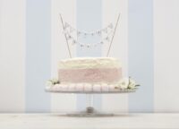 Vintage Lace Just Married Cake Bunting